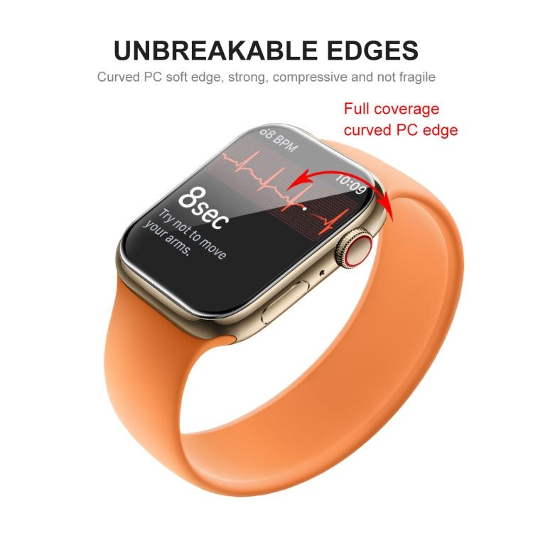 ENKAY Hat-Prince PC Frame + Full Coverage PMMA HD Screen Protector Film for Apple Watch Series 7 41mm
