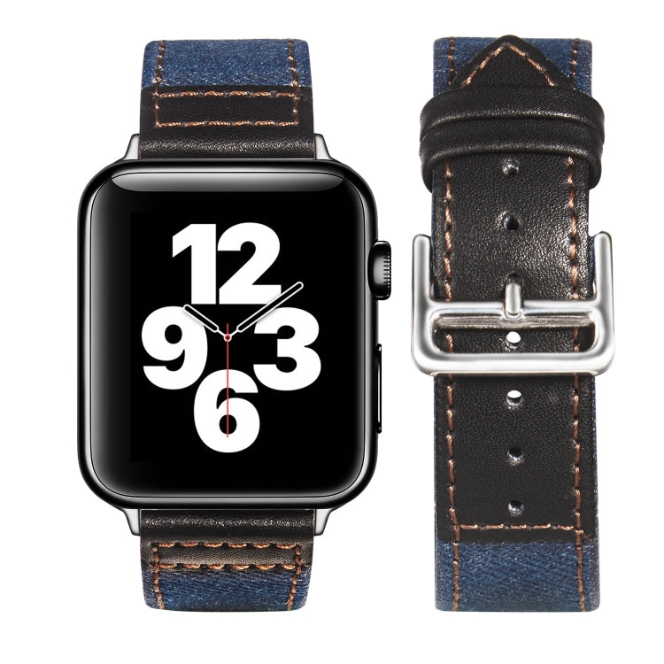 Sliver Buckle Leather Strap For Apple Watch Series, 7 41mm / 6&SE&5&4 40mm / 3&2&1 38mm, 7 45mm / 6&SE&5&4 44mm / 3&2&1 42mm