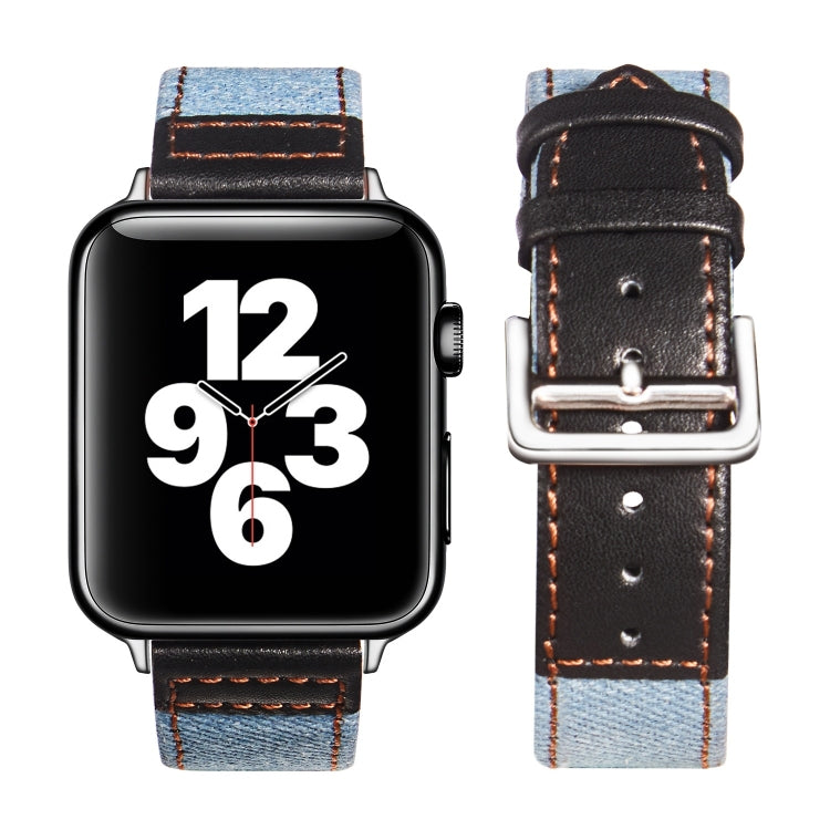 Sliver Buckle Leather Strap For Apple Watch Series, 7 41mm / 6&SE&5&4 40mm / 3&2&1 38mm, 7 45mm / 6&SE&5&4 44mm / 3&2&1 42mm