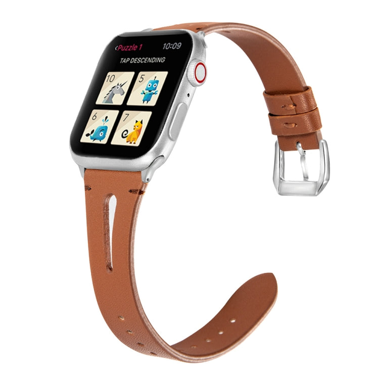 Leather Strap For Apple Watch Series, 7 41mm / 6&SE&5&4 40mm / 3&2&1 38mm, 7 45mm / 6&SE&5&4 44mm / 3&2&1 42mm
