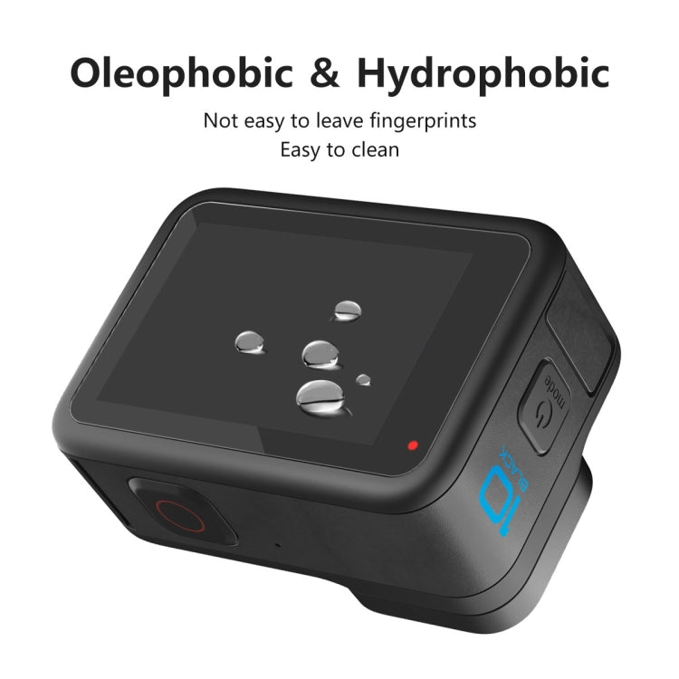 ENKAY Hat-Prince 3 in 1 Front + Back 0.2mm Tempered Glass Screen Protector Camera Film For GoPro HERO 10 Black, 1 PC, 2 PCS