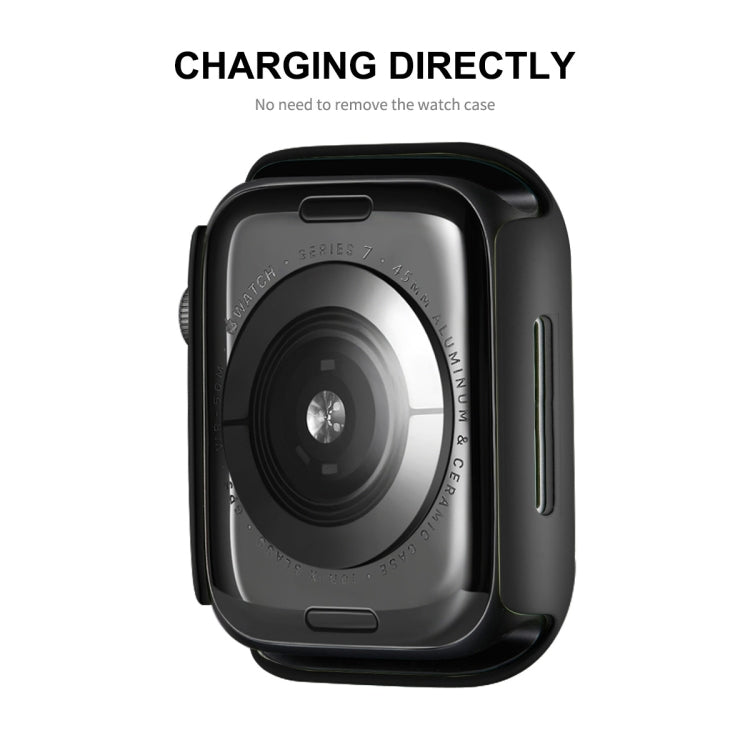 ENKAY Hat-Prince 2 in 1 PC Frame + 9H Tempered Glass Protector Full Coverage Case for Apple Watch Series 7 41mm