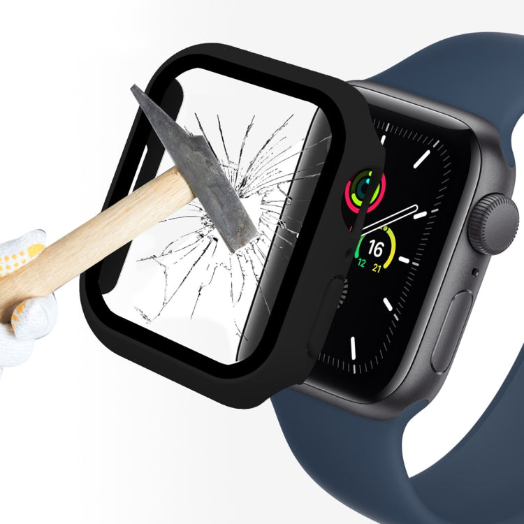 ENKAY Hat-Prince 2 in 1 PC Frame + 9H Tempered Glass Protector Full Coverage Case for Apple Watch Series 7 45mm