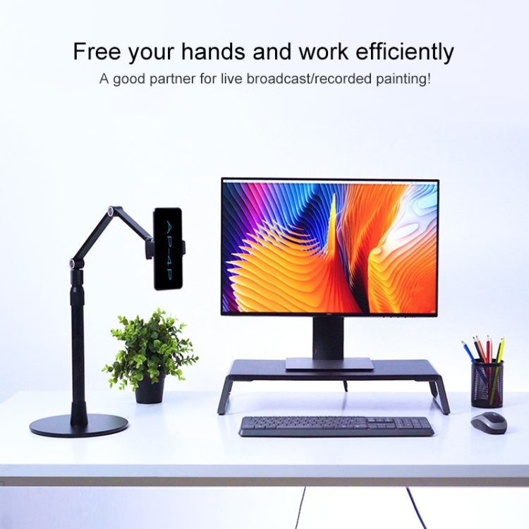 AP-4P Desktop Stand for Tablet PC and Mbile Phone, 3.5-6 inch AluminumBase