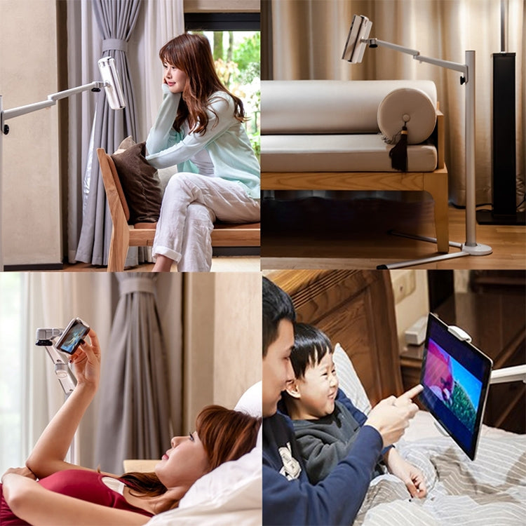 UP-6S Floor-standing Lazy Three-legged Liftable Stand  for 3.5-13 inch Mobile Phones and Tablets