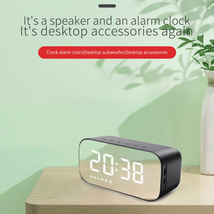 AEC BT518 Portable Wireless Bluetooth Speaker LED Alarm Clock Support AUX / TF Card / FM