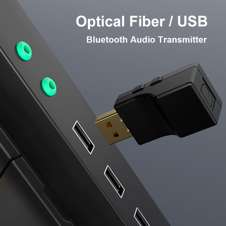 SW03 2 in 1 Bluetooth 5.0 Audio Transmitter USB + SPDIF Low Lantency Optical Wireless Adapter for TV PC