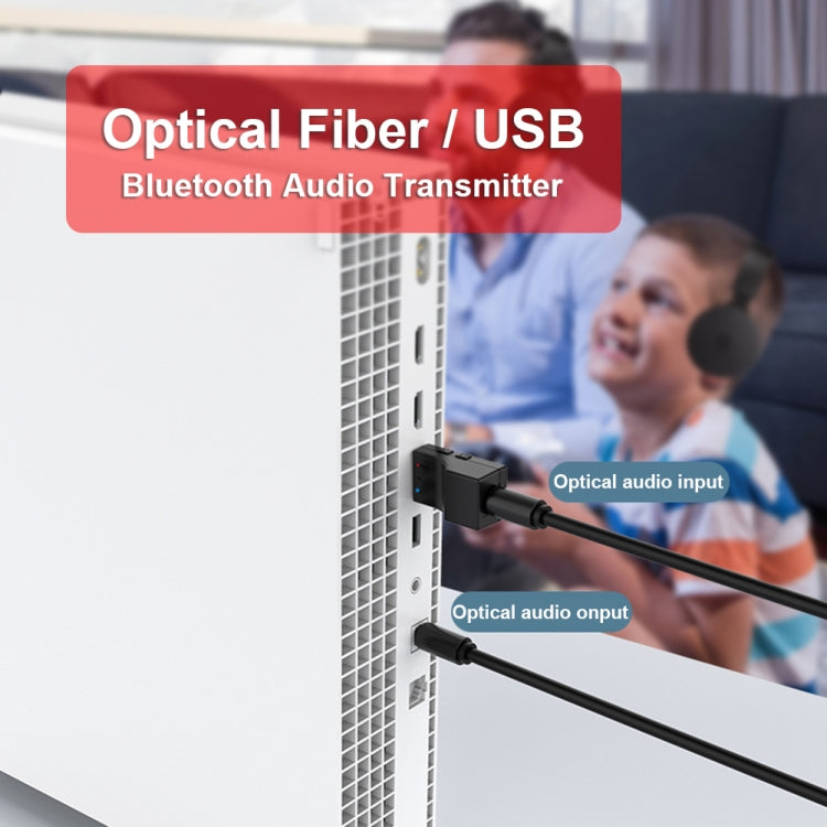 SW03 2 in 1 Bluetooth 5.0 Audio Transmitter USB + SPDIF Low Lantency Optical Wireless Adapter for TV PC