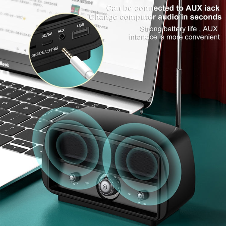 JY68 Wireless Bluetooth Speaker 3D Surround Stereo FM Radio Music Player Subwoofer, JY68