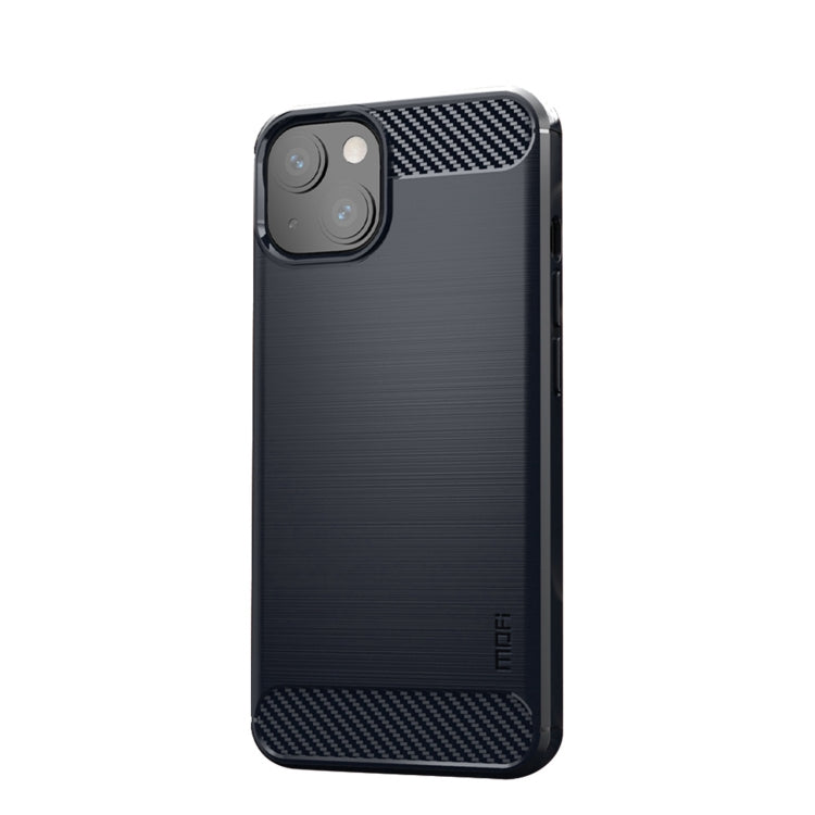 MOFI Gentleness Series Brushed Texture Carbon Fiber Soft TPU Case, For iPhone 13 mini, For iPhone 13, For iPhone 13 Pro, For iPhone 13 Pro Max