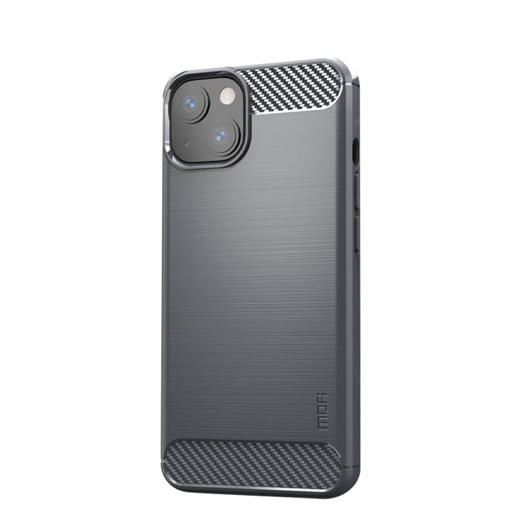 MOFI Gentleness Series Brushed Texture Carbon Fiber Soft TPU Case, For iPhone 13 mini, For iPhone 13, For iPhone 13 Pro, For iPhone 13 Pro Max