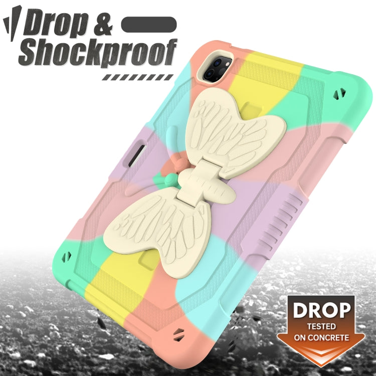 PC + Silicone Anti-drop Tablet Case with Butterfly Holder & Pen Slot for iPad Pro 11 2018 & 2020 & 2021 & Air 2020 10.9, For iPad Pro 11 2018 & 2020 & 2021 & Air 2020 10.9