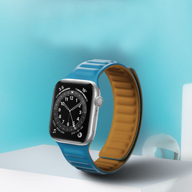Silicone Magnetic Strap Watchband For Apple Watch Series, 7 45mm / 6&SE&5&4 44mm / 3&2&1 42mm