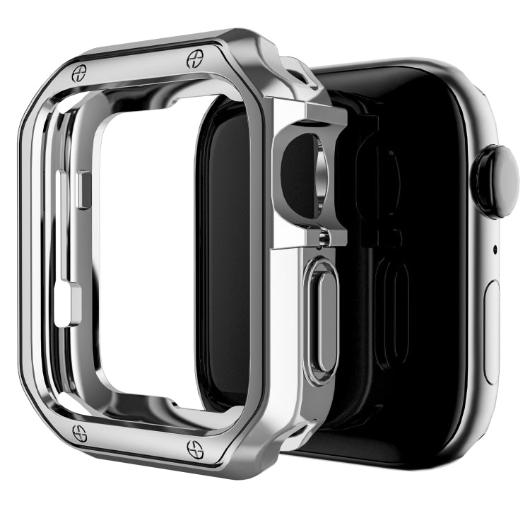 Anti-fall Electroplating TPU Watch Protective Case for Apple 1/2/3/4/5/6/7/SE, 38mm/40mm/41mm, 42mm/44mm/45mm