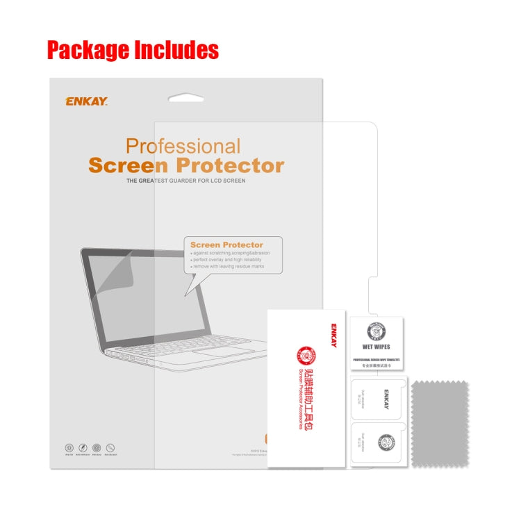 Protection d'écran transparente HD PET pour ordinateur portable ENKAY, pour MacBook Pro 14,2 pouces A2442, pour MacBook Pro 16,2 pouces A2485/A2880 2023