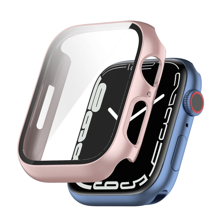 Shockproof PC Protective Case with Tempered Glass Film, For Apple Watch Series 8 / 7 45mm, For Apple Watch Series 9 / 8 / 7 41mm