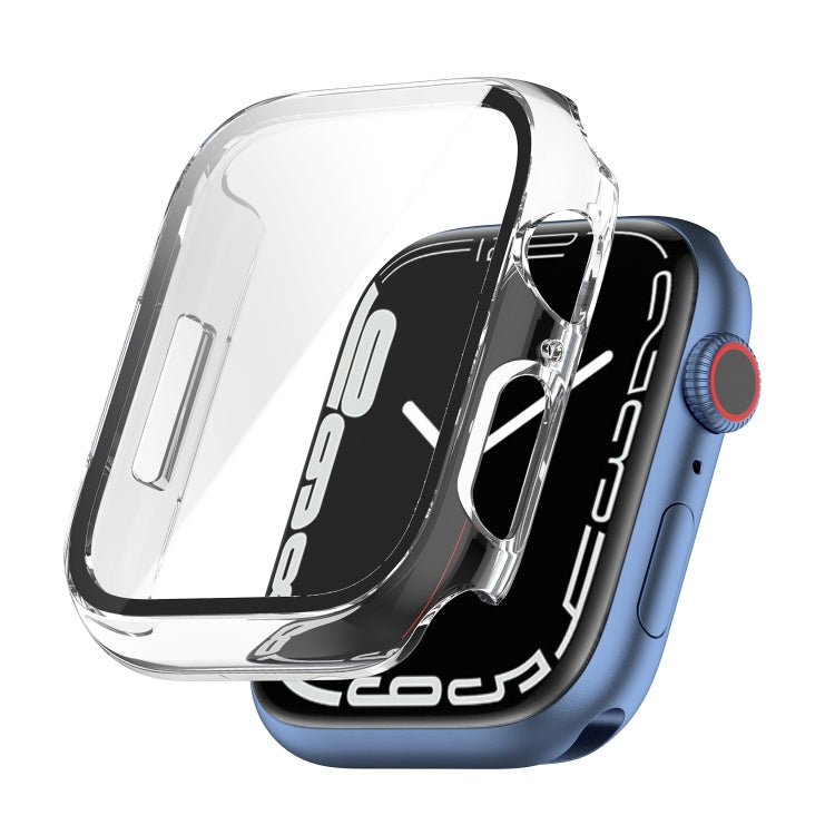 Shockproof PC Protective Case with Tempered Glass Film, For Apple Watch Series 8 / 7 45mm, For Apple Watch Series 9 / 8 / 7 41mm
