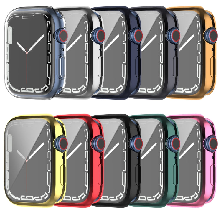 Shockproof TPU Full Protective Shell with Protective Film, For Apple Watch Series 9 / 8 / 7 45mm, For Apple Watch Series 9 / 8 / 7 41mm