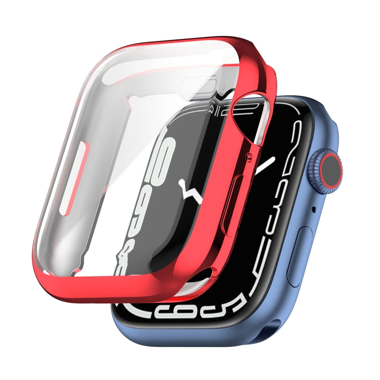 Shockproof TPU Full Protective Shell with Protective Film, For Apple Watch Series 9 / 8 / 7 45mm, For Apple Watch Series 9 / 8 / 7 41mm