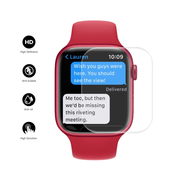 ENKAY Hat-Prince Protective TPU Watch Case + Full Coverage PET Screen Protector Film for Apple Watch Series 7 41mm