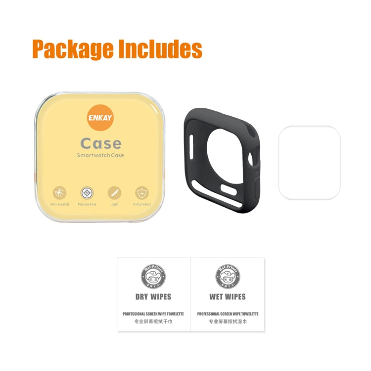 ENKAY Hat-Prince Protective TPU Watch Case + Full Coverage PET Screen Protector Film for Apple Watch Series 7 41mm
