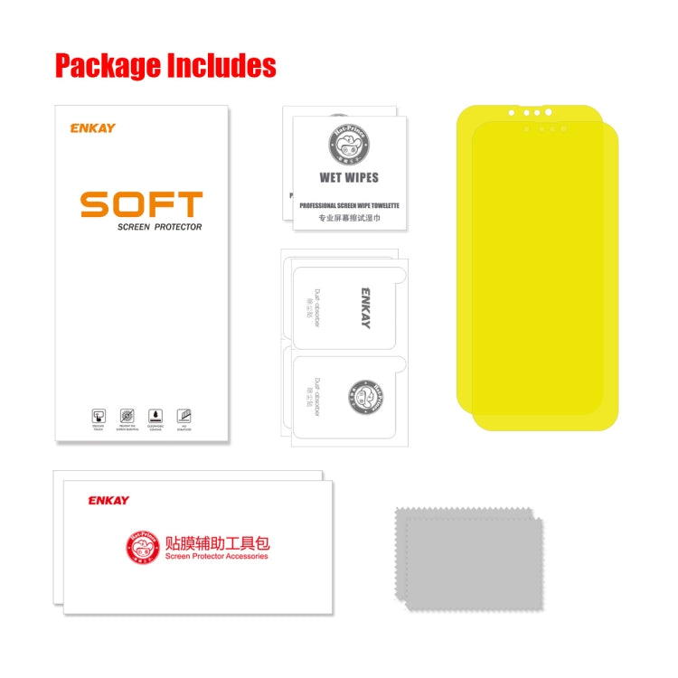 2 PCS ENKAY Full Glue Explosion-proof Hydrogel Film For iPhone 13 / 13 Pro, For iPhone 13 / 13 Pro(2 PCS)