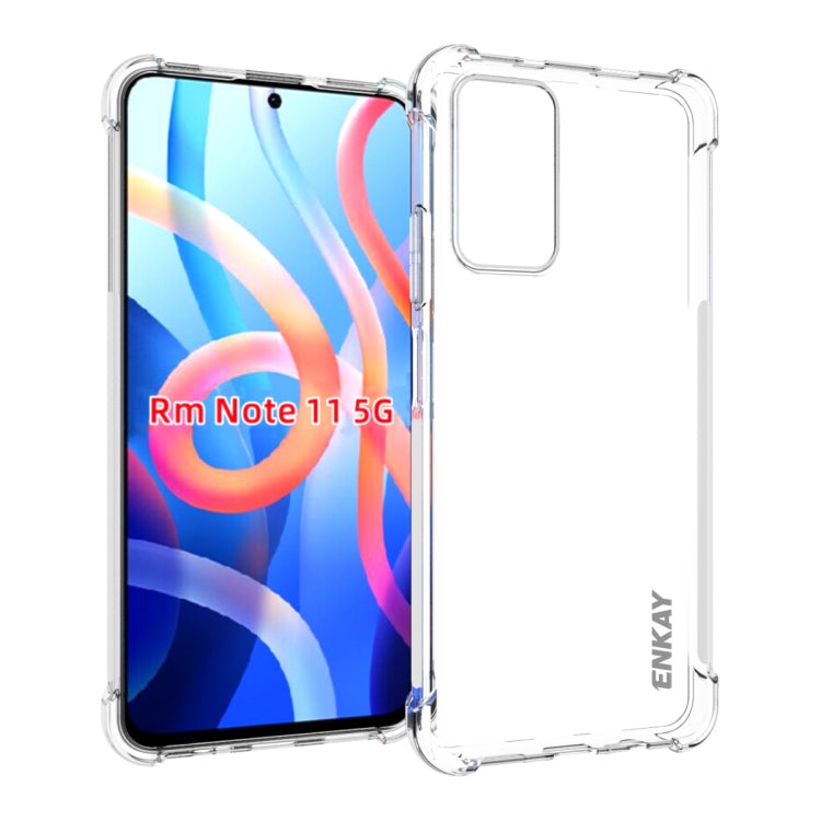 ENKAY For Redmi Note 11 5G Transparent TPU Shockproof Case, For Redmi Note 11 5G