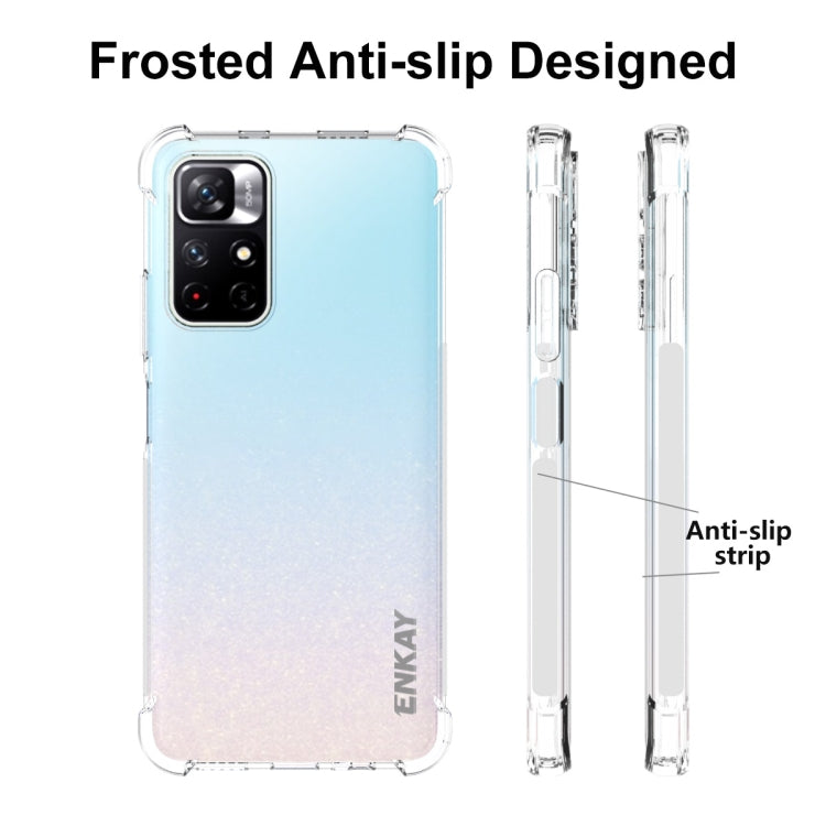 ENKAY For Redmi Note 11 5G Transparent TPU Shockproof Case, For Redmi Note 11 5G