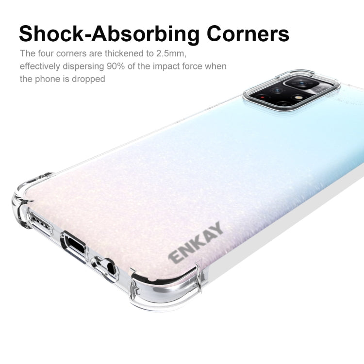 ENKAY For Redmi Note 11 5G Transparent TPU Shockproof Case, For Redmi Note 11 5G