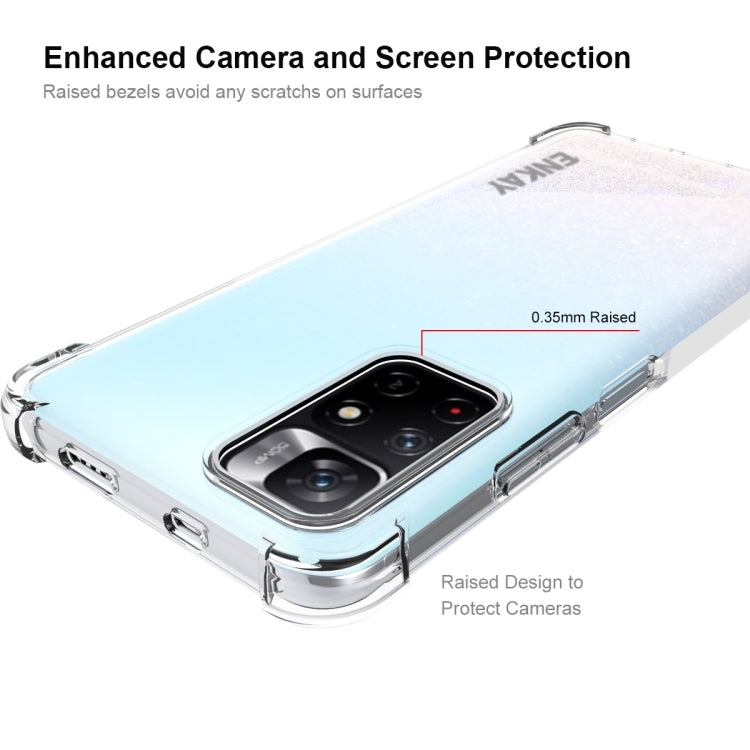 ENKAY For Redmi Note 11 5G Transparent TPU Shockproof Case, For Redmi Note 11 5G