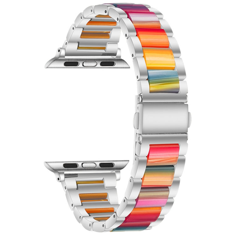 Metal + Resin Watchband For Apple Watch Series, 7 41mm / 6&SE&5&4 40mm / 3&2&1 38mm