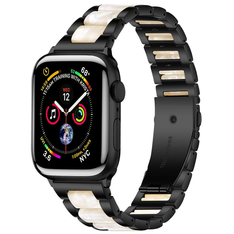 Metal + Resin Watchband For Apple Watch Series, 7 45mm / 6&SE&5&4 44mm / 3&2&1 42mm