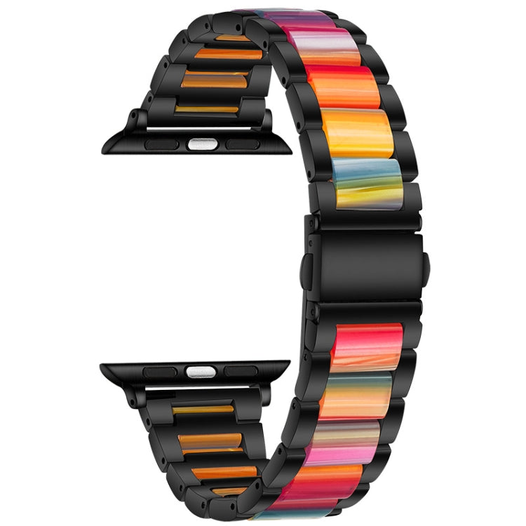 Metal + Resin Watchband For Apple Watch Series, 7 45mm / 6&SE&5&4 44mm / 3&2&1 42mm
