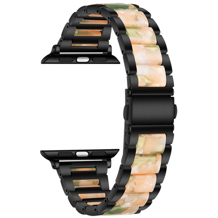 Metal + Resin Watchband For Apple Watch Series, 7 45mm / 6&SE&5&4 44mm / 3&2&1 42mm
