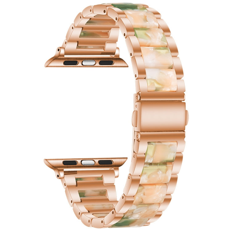 Metal + Resin Watchband For Apple Watch Series, 7 45mm / 6&SE&5&4 44mm / 3&2&1 42mm