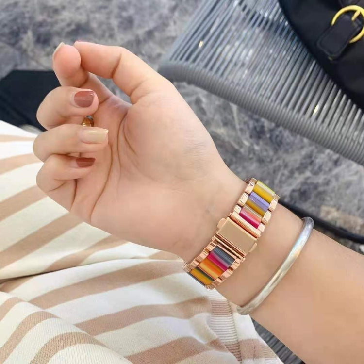 Metal + Resin Watchband For Apple Watch Series, 7 45mm / 6&SE&5&4 44mm / 3&2&1 42mm