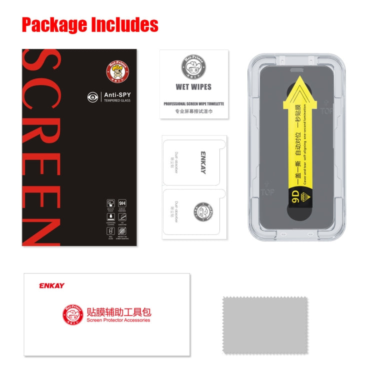 ENKAY Quick Stick Anti-peeping Tempered Glass Film, For iPhone 12 mini, For iPhone 12 / 12 Pro, For iPhone 12 Pro Max