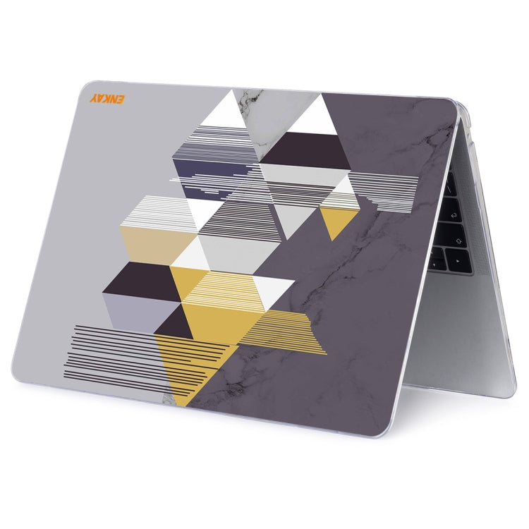 ENKAY Hat-Prince Étui de protection en cristal pour ordinateur portable à motif géométrique pour MacBook Pro 16,2 pouces A2485 2021, pour MacBook Pro 16,2 pouces A2485 2021/A2880 2023