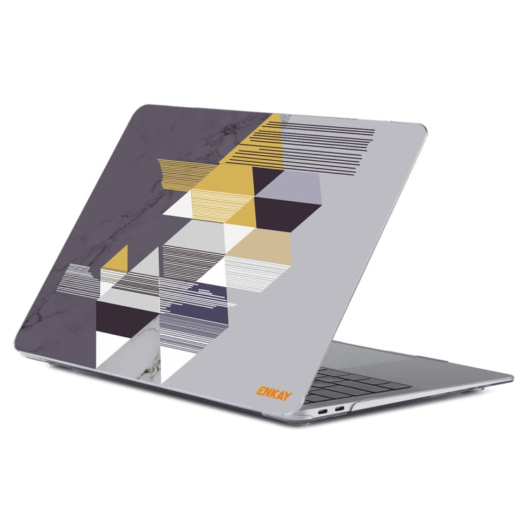 Étui de protection ENKAY Hat-Prince pour MacBook Pro 15,4 pouces A1707/A1990, motif géométrique