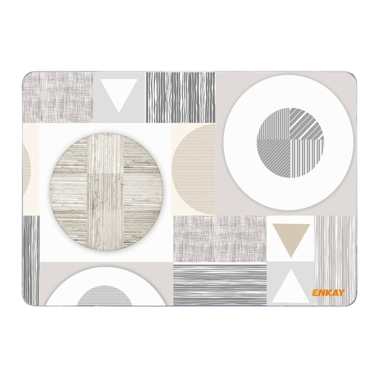 Étui de protection ENKAY Hat-Prince pour MacBook Pro 15,4 pouces A1707/A1990, motif géométrique