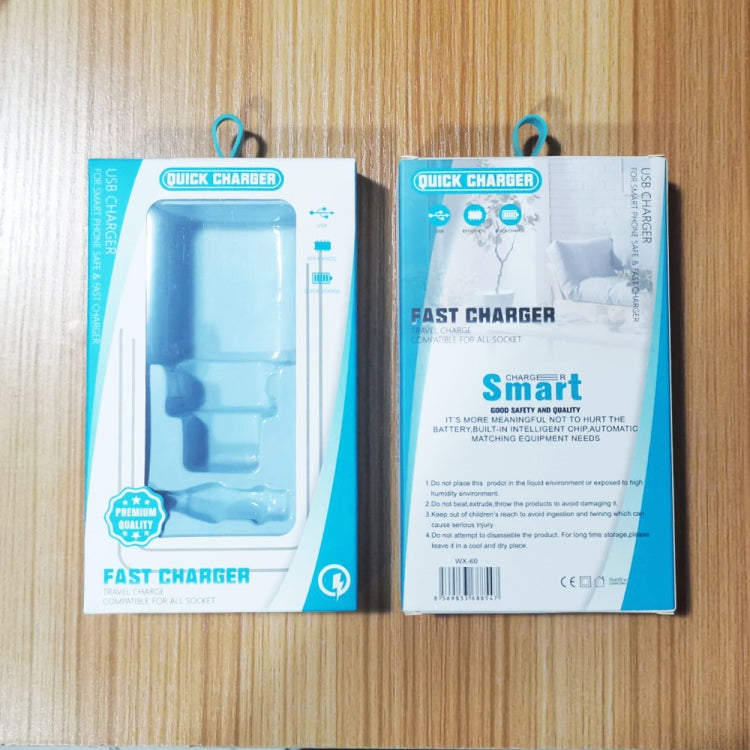 Chargeur USB PD03 20 W PD3.0 + QC3.0 avec câble de données USB vers 8 broches, prise UE, prise UE + câble USB vers 8 broches
