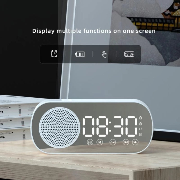 Z7 Digital Bluetooth 5.0 Speaker Multi-function Mirror Alarm Clock FM Radio, Z7 (Pink), Z7 (Black), Z7 (White)
