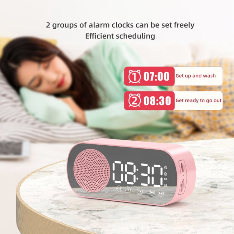 Enceinte numérique Bluetooth 5.0 Z7, réveil miroir multifonction, radio FM, Z7 (noir), Z7 (blanc), Z7 (rose)