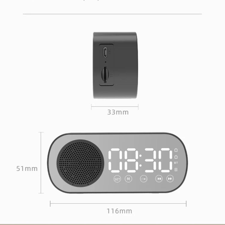 Enceinte numérique Bluetooth 5.0 Z7, réveil miroir multifonction, radio FM, Z7 (noir), Z7 (blanc), Z7 (rose)