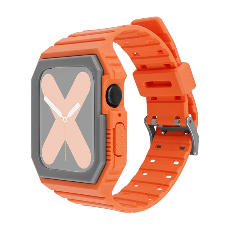 Silicone Strap with Case For Apple Watch Series, 7 41mm / 6&SE&5&4 40mm / 3&2&1 38mm, 7 45mm / 6&SE&5&4 44mm / 3&2&1 42mm