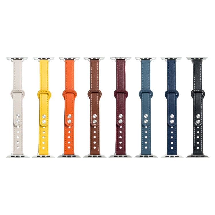 Microfiber Leather Car Line Small Waist Double Buckle Watch Strap, 7 41mm / 6&SE&5&4 40mm / 3&2&1 38mm, 7 45mm / 6&SE&5&4 44mm / 3&2&1 42mm