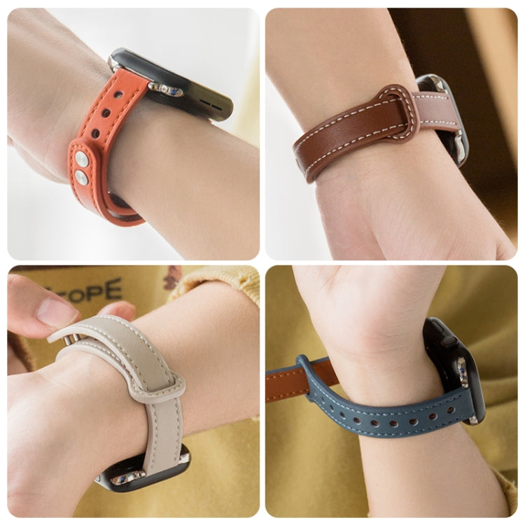 Microfiber Leather Car Line Small Waist Double Buckle Watch Strap, 7 41mm / 6&SE&5&4 40mm / 3&2&1 38mm, 7 45mm / 6&SE&5&4 44mm / 3&2&1 42mm