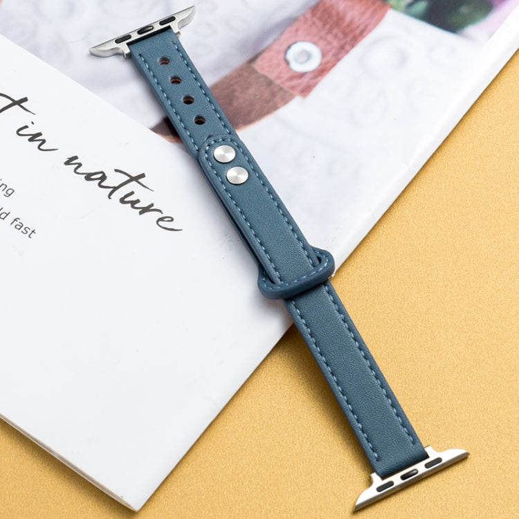 Microfiber Leather Car Line Small Waist Double Buckle Watch Strap, 7 41mm / 6&SE&5&4 40mm / 3&2&1 38mm, 7 45mm / 6&SE&5&4 44mm / 3&2&1 42mm