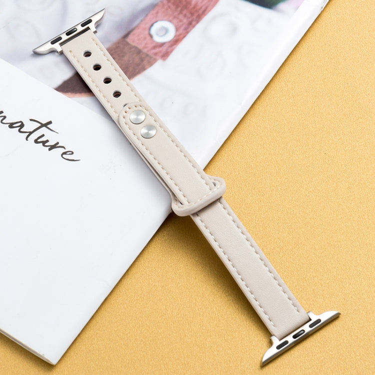 Microfiber Leather Car Line Small Waist Double Buckle Watch Strap, 7 41mm / 6&SE&5&4 40mm / 3&2&1 38mm, 7 45mm / 6&SE&5&4 44mm / 3&2&1 42mm