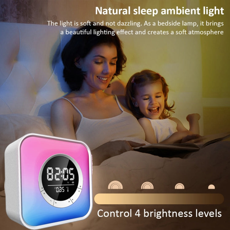 P10 LED Atmosphere Light Bluetooth Speaker with Alarm Thermometer Function, P10